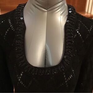 White House Black Market Black Long sweater or short dress.